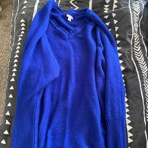 blue sweater